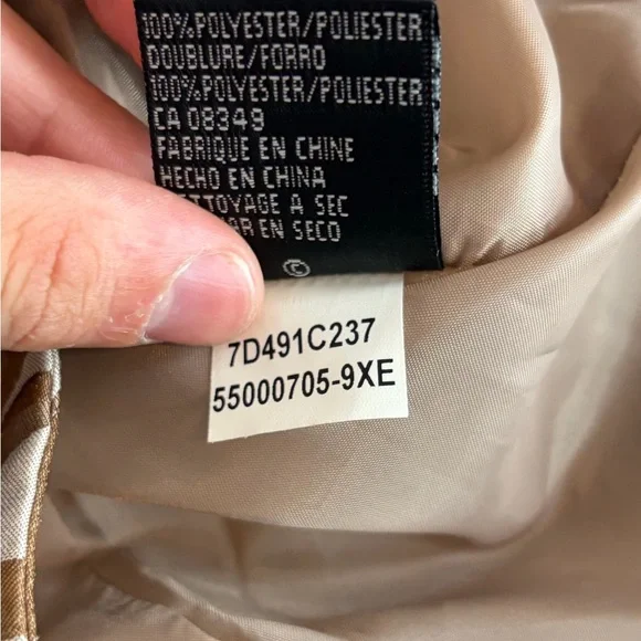 Kasper Zebra Print dressy Coat Jacket Women’s Brown Beige 3/4 Sleeve size 14 - Picture 12 of 14